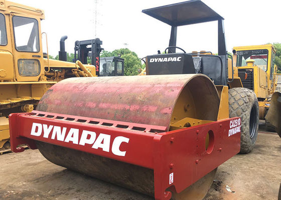 Double Drum Used Road Roller Dynapac CA25 / CA251 / CA30 Excellent Engine Operation
